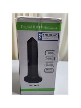 Digital HDTV Antenna DVB-T615 Indoor 4K 8K Freeview UHF 470-862MHz Black